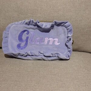 Stoney clover lane Glam Purple Ruffled Cosmetic Bag